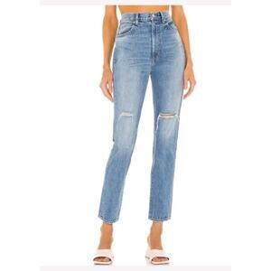 Slvrlake Beatnik Trouble Maker High Rise Distressed Slim Cotton Jeans 29